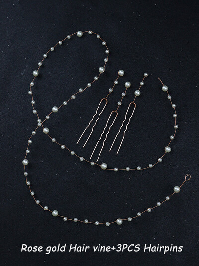 Elegáns ezüst menyasszonyi haj szőlőgyöngyök kézzel készített női fejpánt bankettre hajdíszek Esküvői hajkiegészítők ékszerek