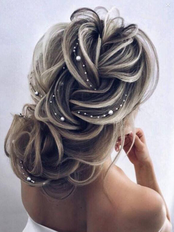 Elegáns ezüst menyasszonyi haj szőlőgyöngyök kézzel készített női fejpánt bankettre hajdíszek Esküvői hajkiegészítők ékszerek