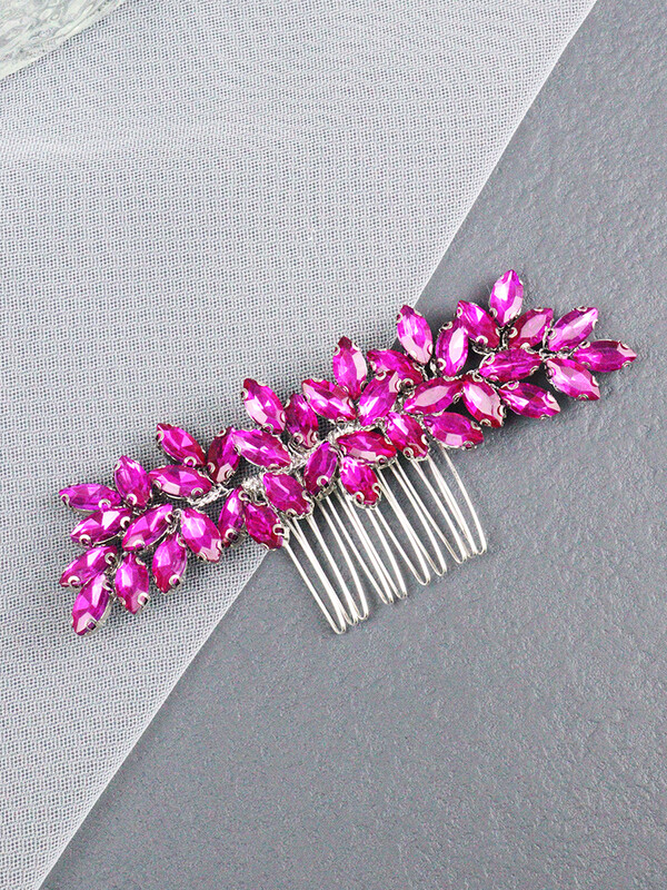 Pieptene de păr de lux cu strasuri, trandafir roșu, rochie de mireasă pentru accesorii de păr, pentru femei, bentită lucrată manual, accesorii pentru cap de mireasă, păr de nuntă.