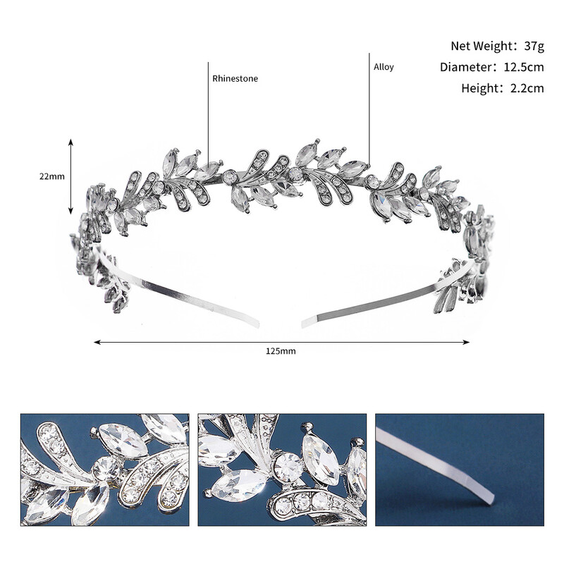 Izpārdošana Sudraba Rhinestone Galvassegas Izpārdošana Kāzu Līgavas Kristāla Tiāras Līgavas Matu Lente Ballītei