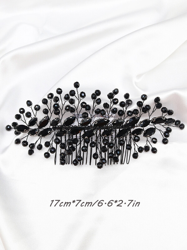Vestuvių juodų plaukų aksesuarai krištoliniai kalnų krištoliniai galvos raiščiai Rankų darbo madingi vakarėlio galvos papuošalai Tiaros Vestuvių plaukų šukos nuotakai