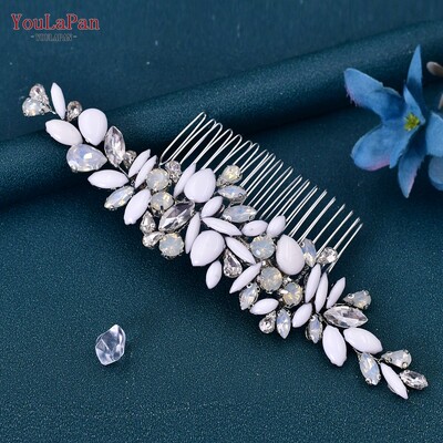 YouLaPan esküvői strasszos hajfésű Divatos elegáns hajkiegészítők női parti fejfedők kézzel készített menyasszonyi fejpánt HP621