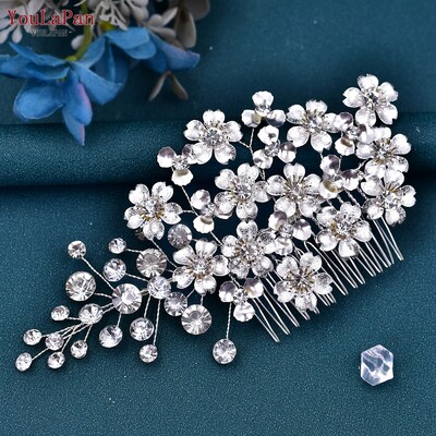 YouLaPan esküvői strasszos hajfésű Divatos elegáns hajkiegészítők női parti fejfedők kézzel készített menyasszonyi fejpánt HP621