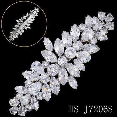Új ezüst fényes cirkónia kis hajcsat nőknek és lányoknak Esküvői menyasszonyi ékszerek Kiegészítők Hajtű Fejdísz Fejdísz