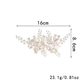 Χειροποίητες χτένες νυφικών, μαργαριταρένια λουλούδια νυφικά κλιπ μαλλιών για γυναικείους γάμους