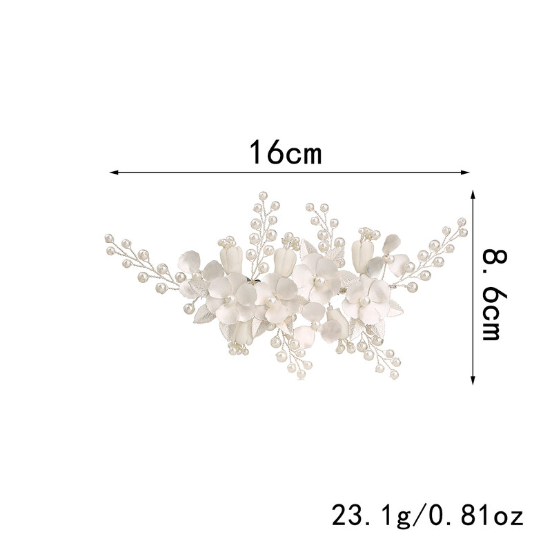 Ar rokām darinātas kāzu matu ķemmes, pērļu ziedu līgavu matu sprādzes sieviešu kāzām