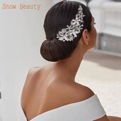 A411 Luksusa sakausējuma ziedu kāzu matu ķemmes līgavu kroņi un tiāras kāzu matu rotaslietas, kalnu strēles galvas saite kāzu ballītei