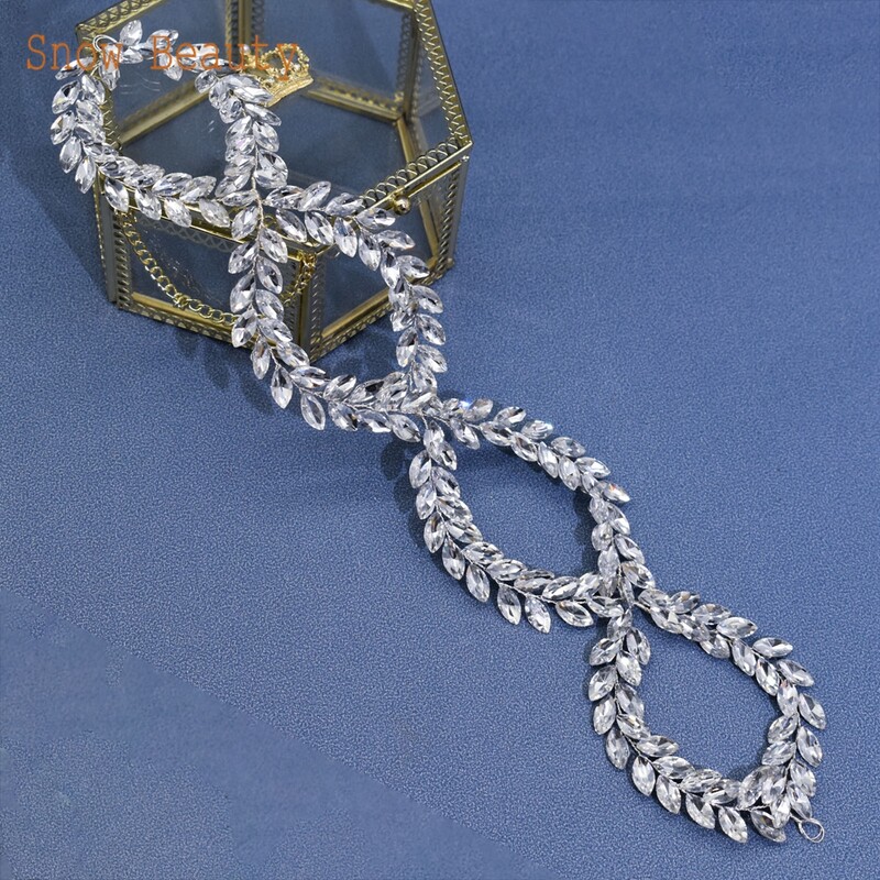 DZ006 Vintage kāzu matu aksesuāri Rhinestone līgavas galvas saite Crystal Bride Tiara Girls, ar rokām darināta sieviešu galvassega