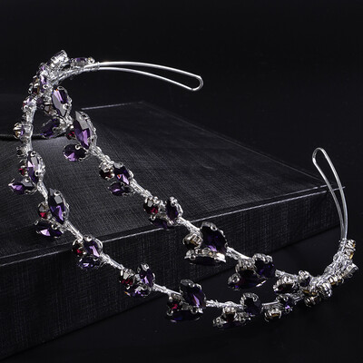 Coroană de mireasă cu strasuri elegante de lux, accesorii pentru păr de nuntă pentru femei la modă, diademe pentru petrecere, de epocă, lucrate manual