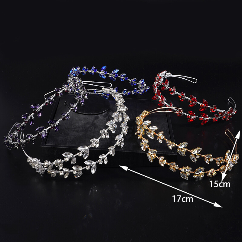 Coroană de mireasă cu strasuri elegante de lux, accesorii pentru păr de nuntă pentru femei la modă, diademe pentru petrecere, de epocă, lucrate manual