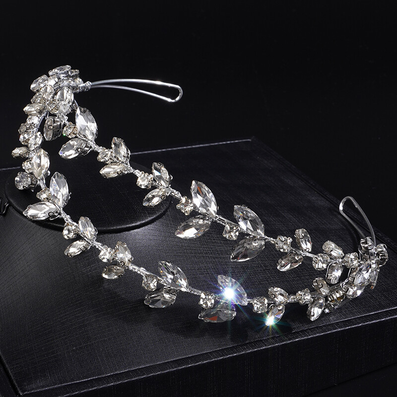 Coroană de mireasă cu strasuri elegante de lux, accesorii pentru păr de nuntă pentru femei la modă, diademe pentru petrecere, de epocă, lucrate manual