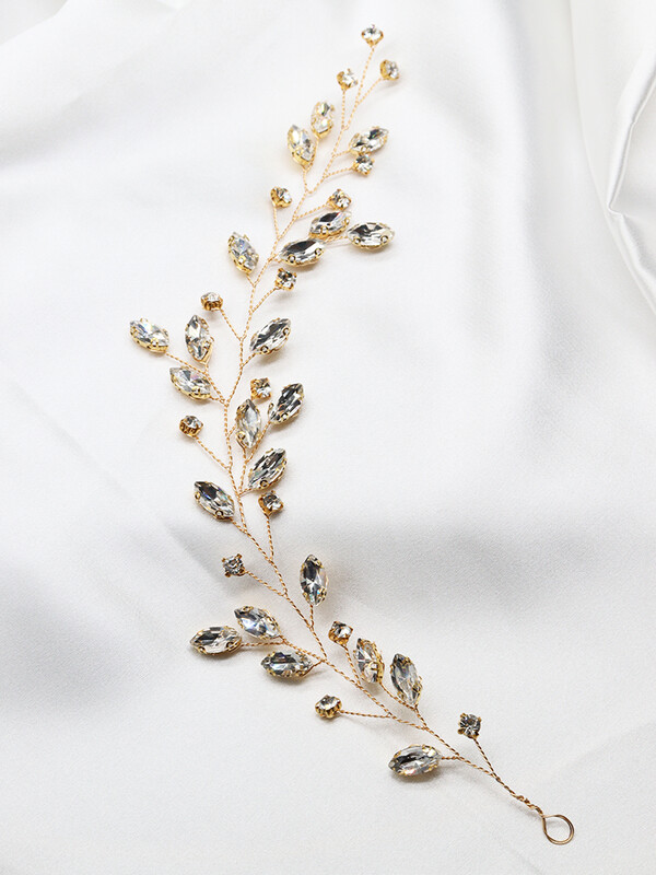 Női strasszos haj szőlő divat hajékszerek, kézzel készített szalagavató hajdíszek Esküvői menyasszonyi hajkiegészítők parti hajpántokhoz