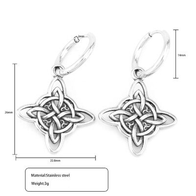 Nordijski Viking Glava vuka Thorov čekić Naušnice Muškarci Žene Nehrđajući čelik Rune Amulet Naušnice Party Club Nakit Poklon