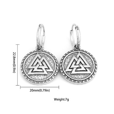 Nordijski Viking Glava vuka Thorov čekić Naušnice Muškarci Žene Nehrđajući čelik Rune Amulet Naušnice Party Club Nakit Poklon