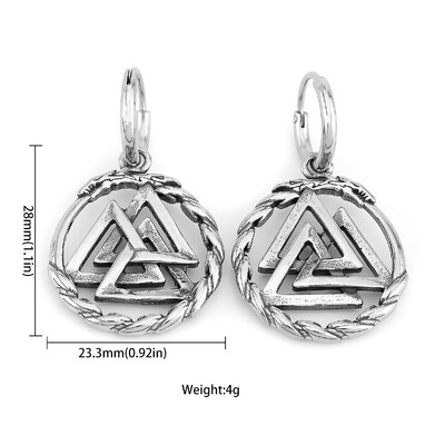 Nordijski Viking Glava vuka Thorov čekić Naušnice Muškarci Žene Nehrđajući čelik Rune Amulet Naušnice Party Club Nakit Poklon