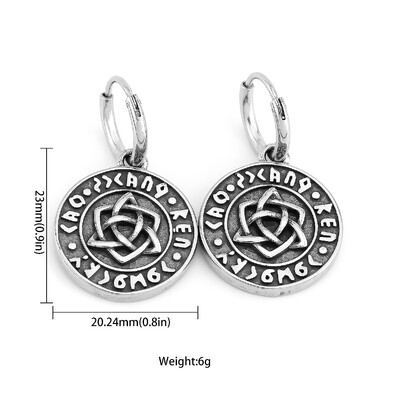 Nordijski Viking Glava vuka Thorov čekić Naušnice Muškarci Žene Nehrđajući čelik Rune Amulet Naušnice Party Club Nakit Poklon