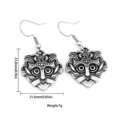 Nordijski Viking Glava vuka Thorov čekić Naušnice Muškarci Žene Nehrđajući čelik Rune Amulet Naušnice Party Club Nakit Poklon