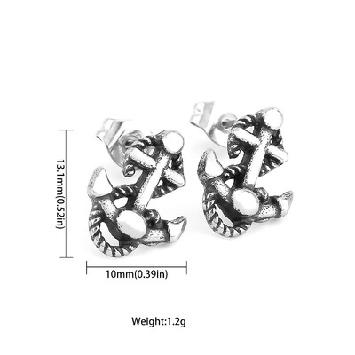 Nordijski Viking Glava vuka Thorov čekić Naušnice Muškarci Žene Nehrđajući čelik Rune Amulet Naušnice Party Club Nakit Poklon
