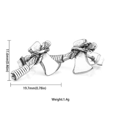 Nordijski Viking Glava vuka Thorov čekić Naušnice Muškarci Žene Nehrđajući čelik Rune Amulet Naušnice Party Club Nakit Poklon