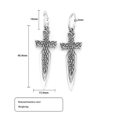 Nordijski Viking Glava vuka Thorov čekić Naušnice Muškarci Žene Nehrđajući čelik Rune Amulet Naušnice Party Club Nakit Poklon