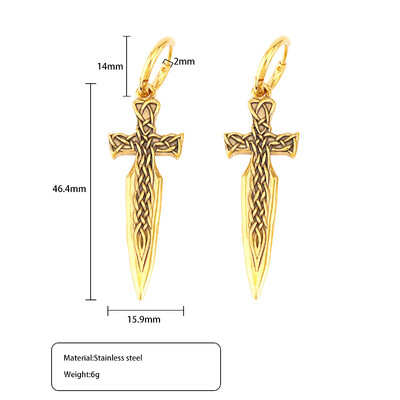 Nordijski Viking Glava vuka Thorov čekić Naušnice Muškarci Žene Nehrđajući čelik Rune Amulet Naušnice Party Club Nakit Poklon