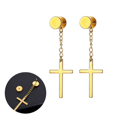 Panka vintage dizaina lapu stīpas auskari sievietēm vīriešiem rotaslietas aksesuāri melni nerūsējošā spalvu auskari Brincos