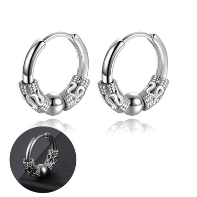 Panka vintage dizaina lapu stīpas auskari sievietēm vīriešiem rotaslietas aksesuāri melni nerūsējošā spalvu auskari Brincos