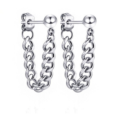 Panka vintage dizaina lapu stīpas auskari sievietēm vīriešiem rotaslietas aksesuāri melni nerūsējošā spalvu auskari Brincos