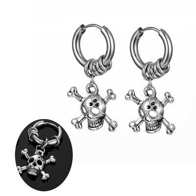 Panka vintage dizaina lapu stīpas auskari sievietēm vīriešiem rotaslietas aksesuāri melni nerūsējošā spalvu auskari Brincos