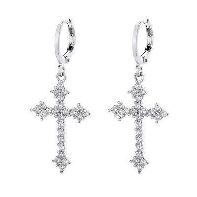 2024. gada jauni rhinestones krusta auskari vīriešiem personības hiphopa pāris nerūsējošā tērauda auskari vīriešu sieviešu ballīšu rotaslietas