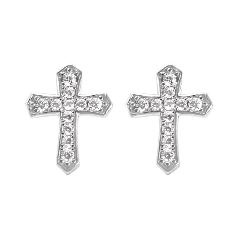 2024. gada jauni rhinestones krusta auskari vīriešiem personības hiphopa pāris nerūsējošā tērauda auskari vīriešu sieviešu ballīšu rotaslietas