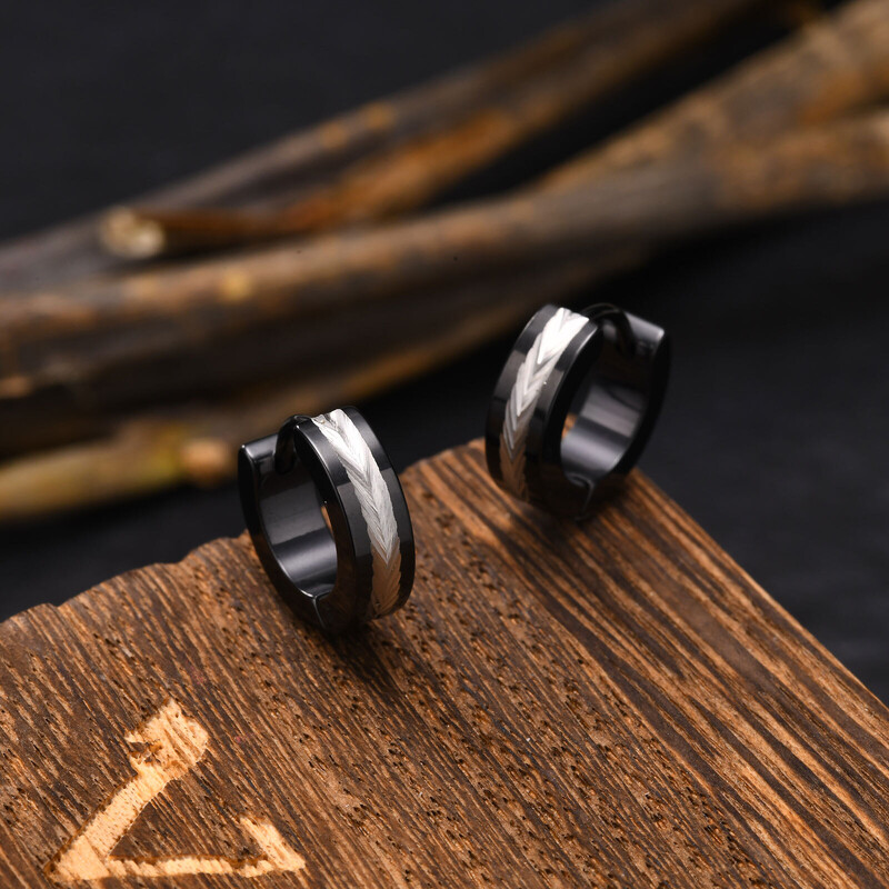 Új rozsdamentes acél karikafülbevaló férfiaknak, vízálló kéttónusú Huggies fülbevaló, divatos egyszerű ékszerajándékok