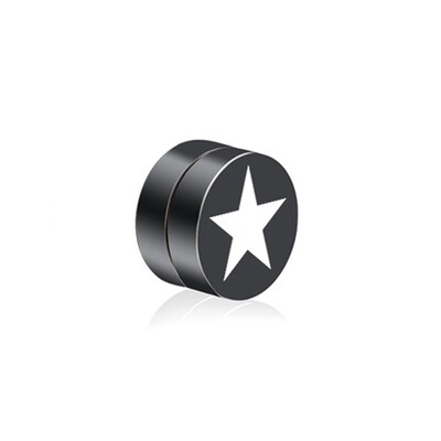 1 vnt. juodas magnetinis netikras ausų segtukas Tragus auskarų rinkinys kištukas be auskarų spaustuko Vyriški nerūdijančio plieno apskritimo magnetai papuošalai Dovanos