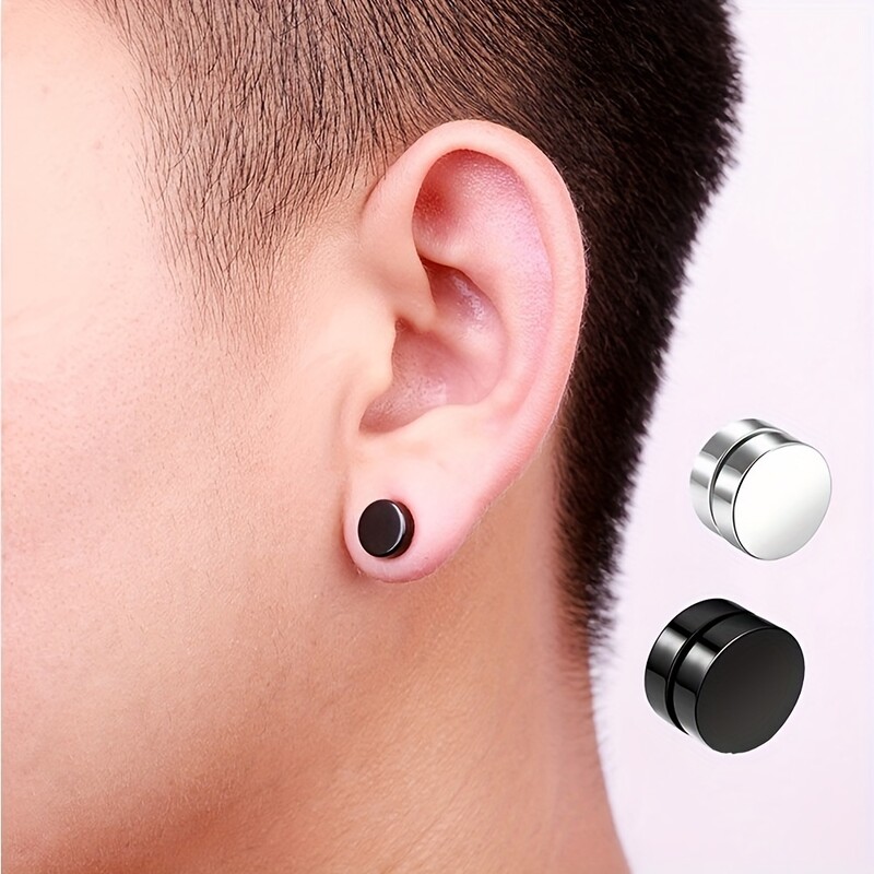 6 buc din oțel inoxidabil cercei magnetici, fără piercing, unisex CZ, clemă pentru ureche, pentru femei, bărbați, modă, punk, hip hop, set de cercei