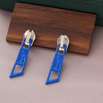 Minority Design Neregulāra metāla rāvējslēdzēja auskari Sudraba adatas pīrsinga auskari vīriešiem Sieviešu rotaslietas dāvanas