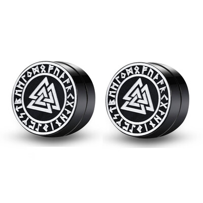 Gothic punk Nordic Viking Vīriešu Sieviešu Spēcīgi Magnētiski Magnētiski Auskari Nerūsējošā tērauda Necaurdurošas Ausu Kniedes Puisim