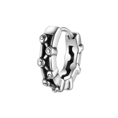 Vnox Anti Allergy rozsdamentes acél karikás fülbevaló, kis kerek Huggies fülbevaló, punk rock férfi füles ékszerek