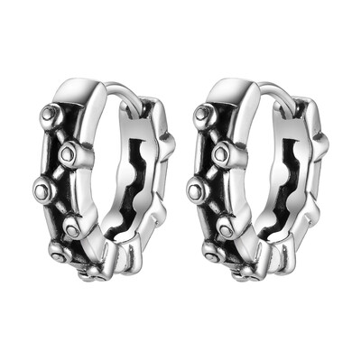 Vnox Anti Allergy rozsdamentes acél karikás fülbevaló, kis kerek Huggies fülbevaló, punk rock férfi füles ékszerek