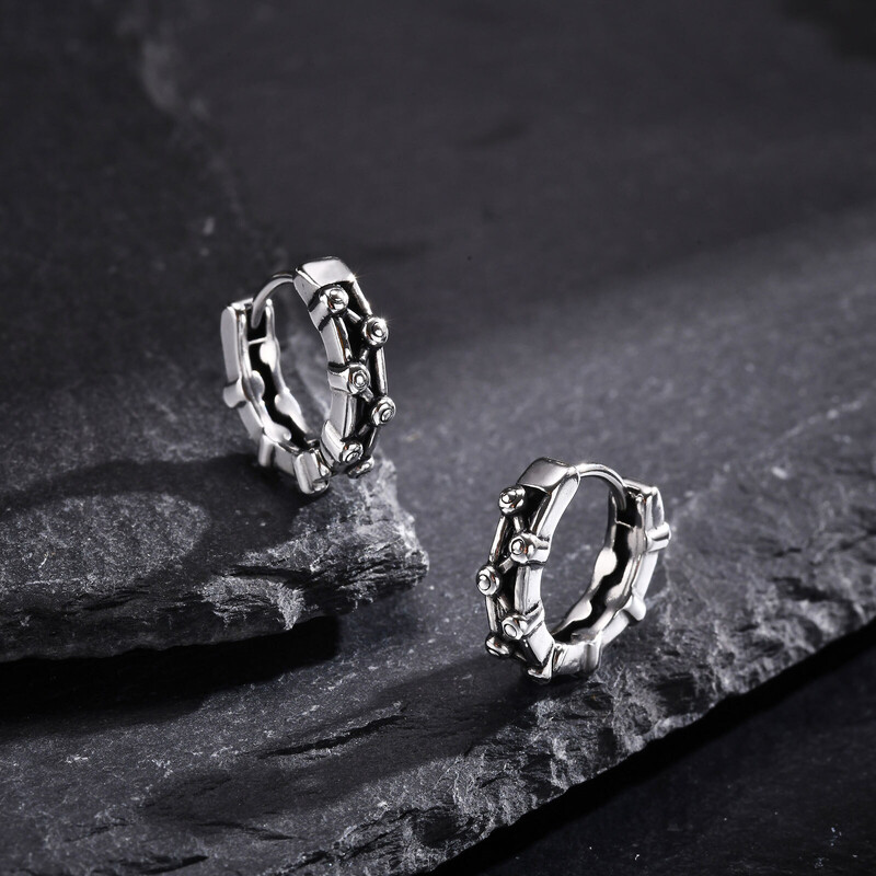 Vnox Anti Allergy rozsdamentes acél karikás fülbevaló, kis kerek Huggies fülbevaló, punk rock férfi füles ékszerek