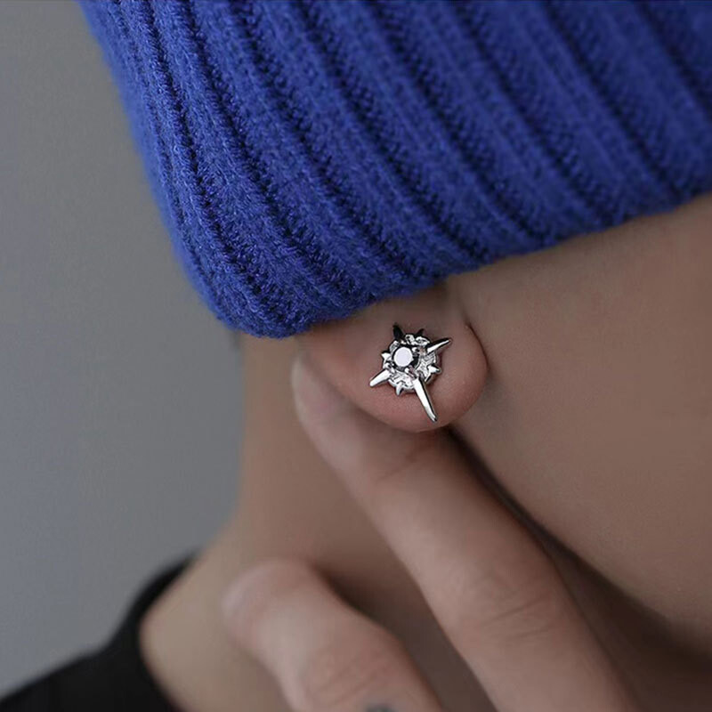 1 pár divatos North Star mágneses fülcsipesz férfiaknak füllyukak nélkül Női fülbevalók egyszerű ékszerek mindennapi dekoráció