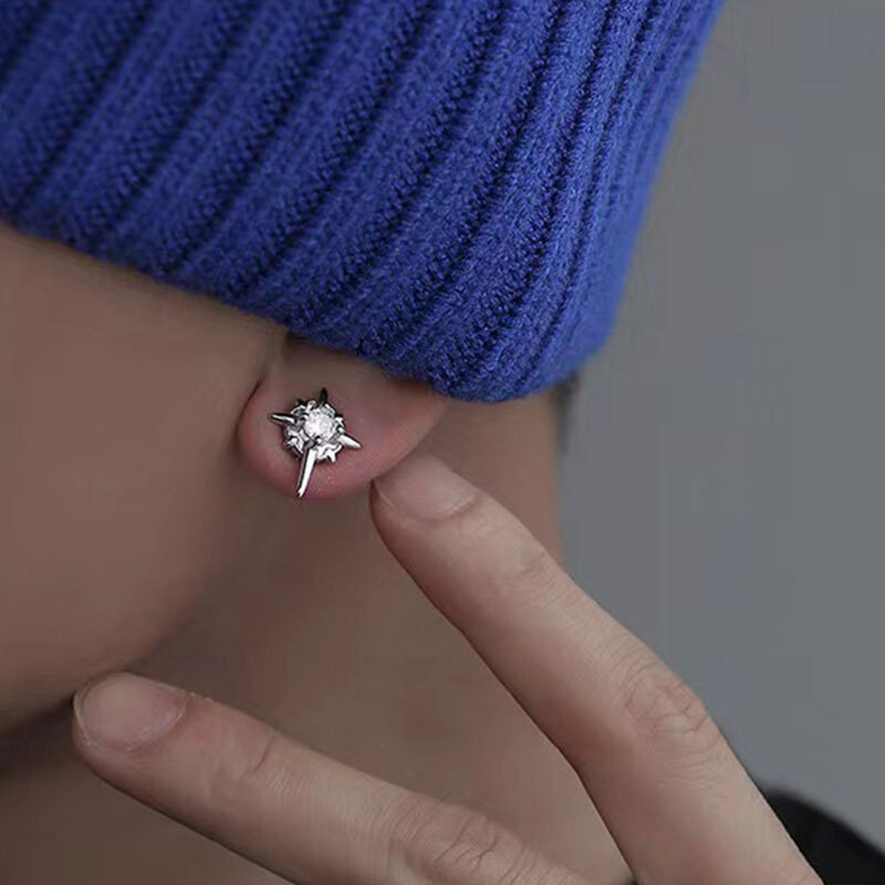 1 pár divatos North Star mágneses fülcsipesz férfiaknak füllyukak nélkül Női fülbevalók egyszerű ékszerek mindennapi dekoráció