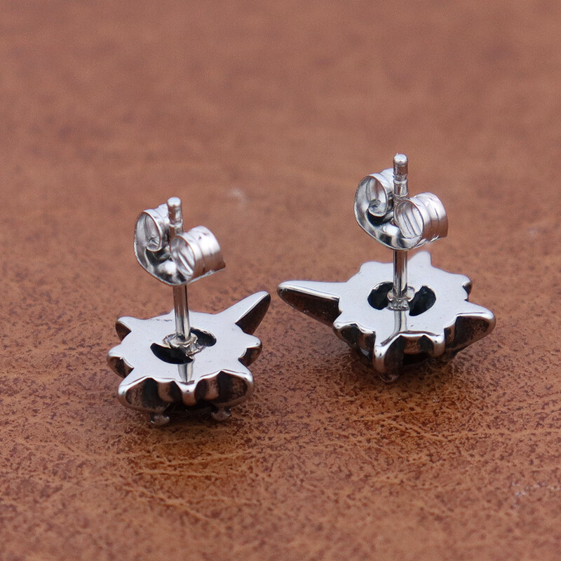 Tendință de modă farmec cercei cu piatră neagră din oțel inoxidabil Punk hip hop cercei stea pentru bărbați bijuterii cuplu Accesorii cadou