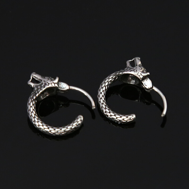 Madingi vintažiniai vikingų vilko auskarai vyrams berniukui 316L nerūdijančio plieno gyvūnų auskarai pankų hiphopo vakarėliui papuošalai Dovanos didmeninė prekyba