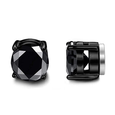 1 pár rozsdamentes acél mágneses nem áttörő CZ fülbevaló uniszex punk karika fülbevaló fülkapcsok férfiaknak női