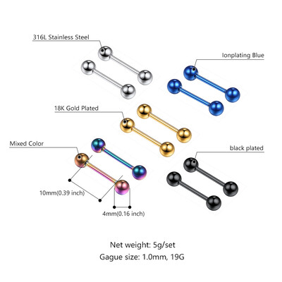 U7 3/4 pāri/komplekts Nerūsējošā tērauda auskaru komplekti vīriešiem Sieviešu smailes apaļas kniedes apaļas lodveida sirds zvaigzne vienkāršas unisex ikdienas rotaslietas