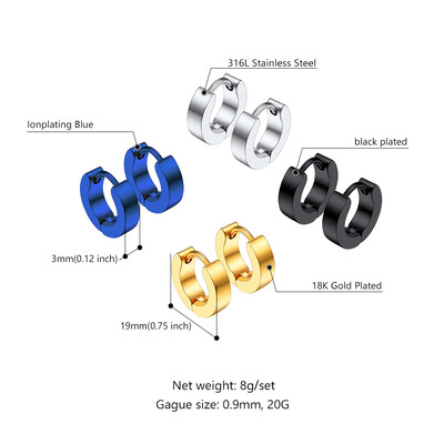U7 3/4 pāri/komplekts Nerūsējošā tērauda auskaru komplekti vīriešiem Sieviešu smailes apaļas kniedes apaļas lodveida sirds zvaigzne vienkāršas unisex ikdienas rotaslietas