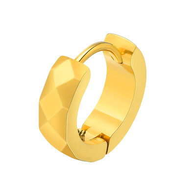 Vnox geometrijske prstenaste naušnice za muškarce, žene, jednostavne vodootporne huggie naušnice od nehrđajućeg čelika, crna srebrna zlatna boja