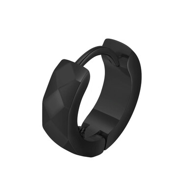 Vnox geometrijske prstenaste naušnice za muškarce, žene, jednostavne vodootporne huggie naušnice od nehrđajućeg čelika, crna srebrna zlatna boja