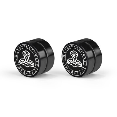 2vnt./Rinkiniai Nerūdijančio plieno magnetiniai auskarai vyrams Moterims madingi juodi auskarai 23 stilių laimės simbolis auskarai papuošalai dovanos