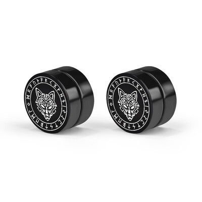 2vnt./Rinkiniai Nerūdijančio plieno magnetiniai auskarai vyrams Moterims madingi juodi auskarai 23 stilių laimės simbolis auskarai papuošalai dovanos